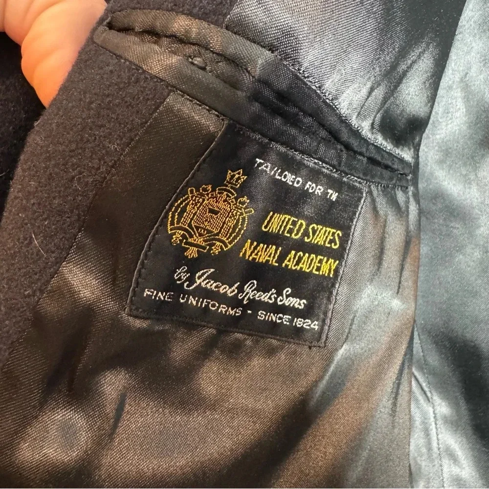 Vintage US Naval Academy Jacob Reed’s Sons Men’s Wool Peacoat 1967
